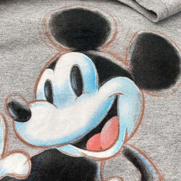 Disney Mickey Mouse T Shirt Retro Short Sleeve Heather Gray Adults Plus Size 2XL - Picture 12 of 15